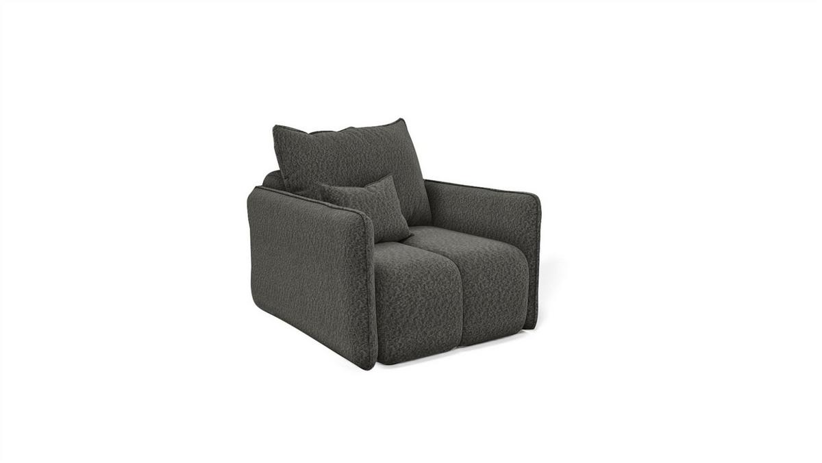 SESSEL Morgano - Anthrazit, Holzwerkstoff/Textil (85/86/102cm) - Fun Möbel