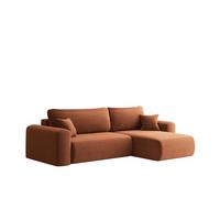 ECKSOFA Flora In Poso - Braun, Holzwerkstoff/Textil (272/145cm) - Fun Möbel