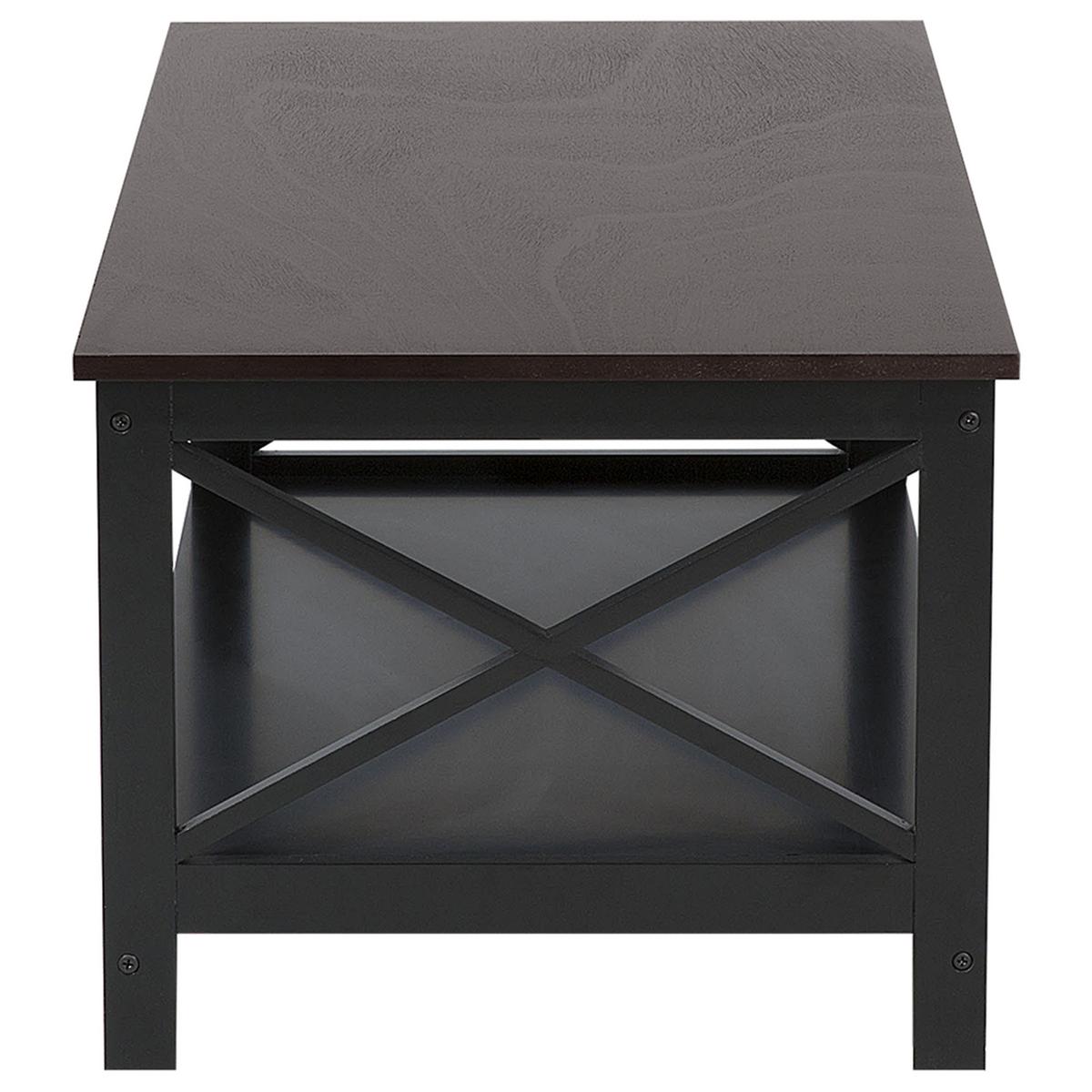 COUCHTISCH schwarz rechteckig 55/100 cm Foster - Schwarz, Holzwerkstoff (55/100/45cm) - Beliani