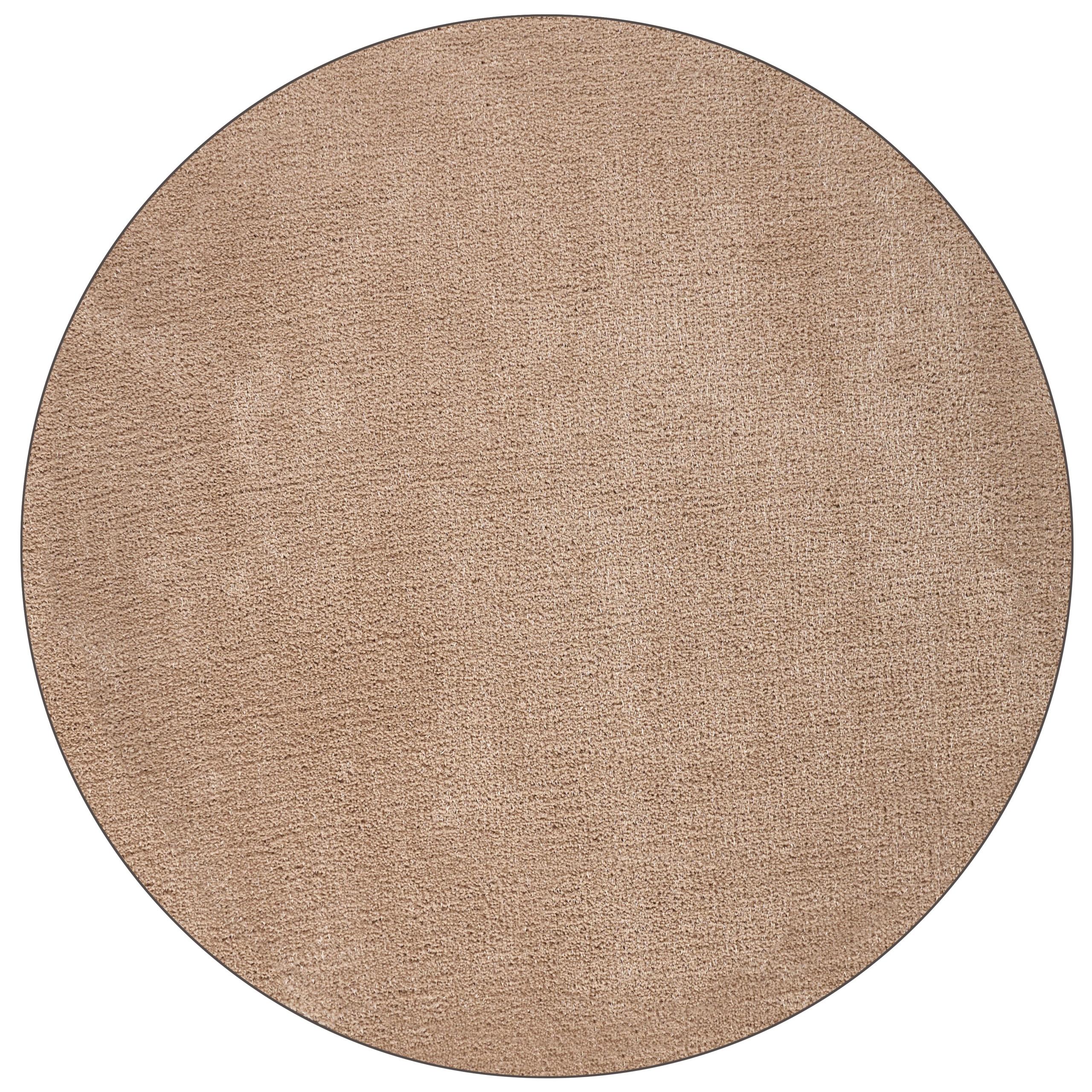 SHAGGY-TEPPICH Sandbeige 140 cm Demre - Sandfarben/Beige, Textil (140/140cm) - Beliani