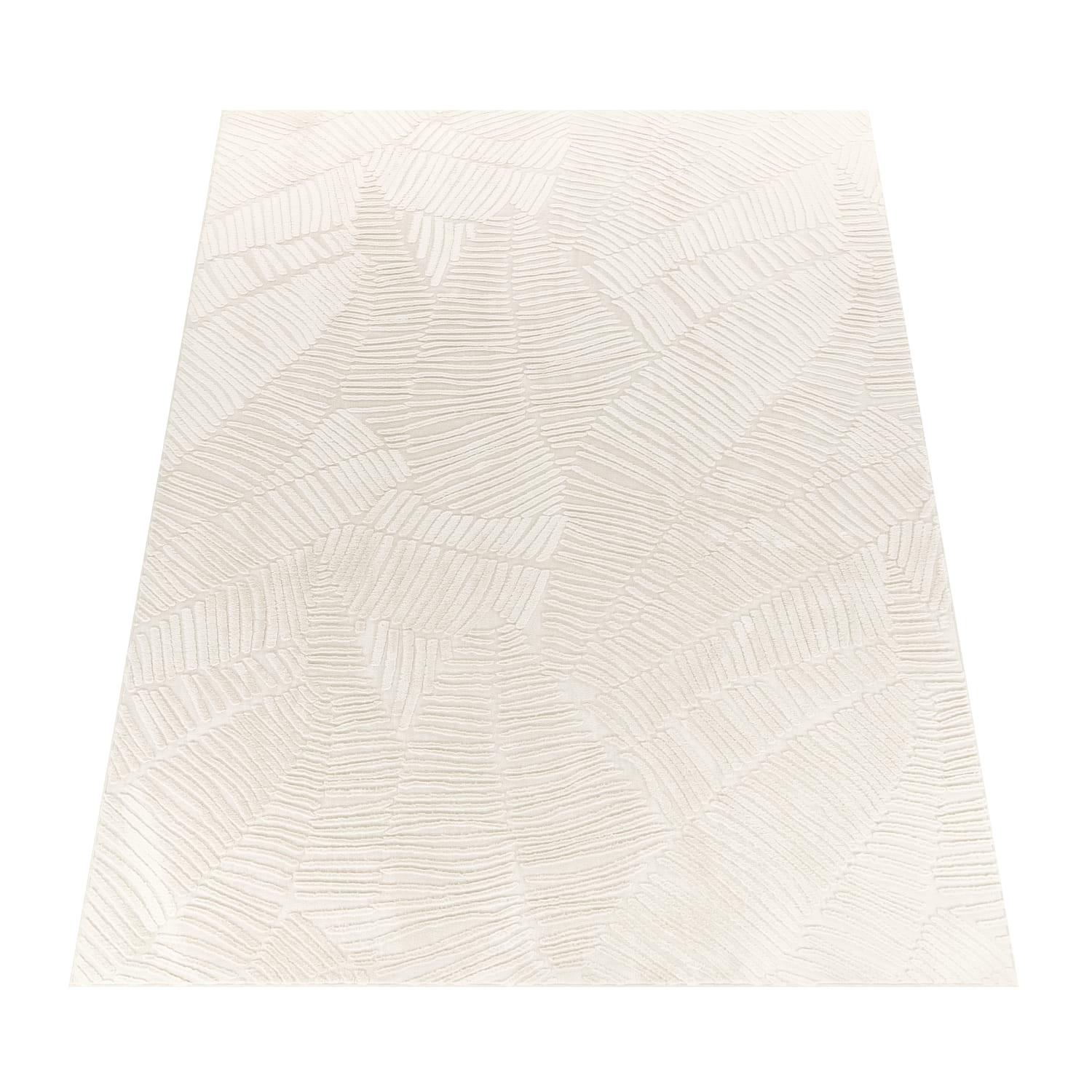 KURZFLORTEPPICH, mit Struktur, aus Polyester, Florhöhe 10 mm, Creme, 200 x 280 cm - Creme, Textil (200/280cm) - KADIMA DESIGN
