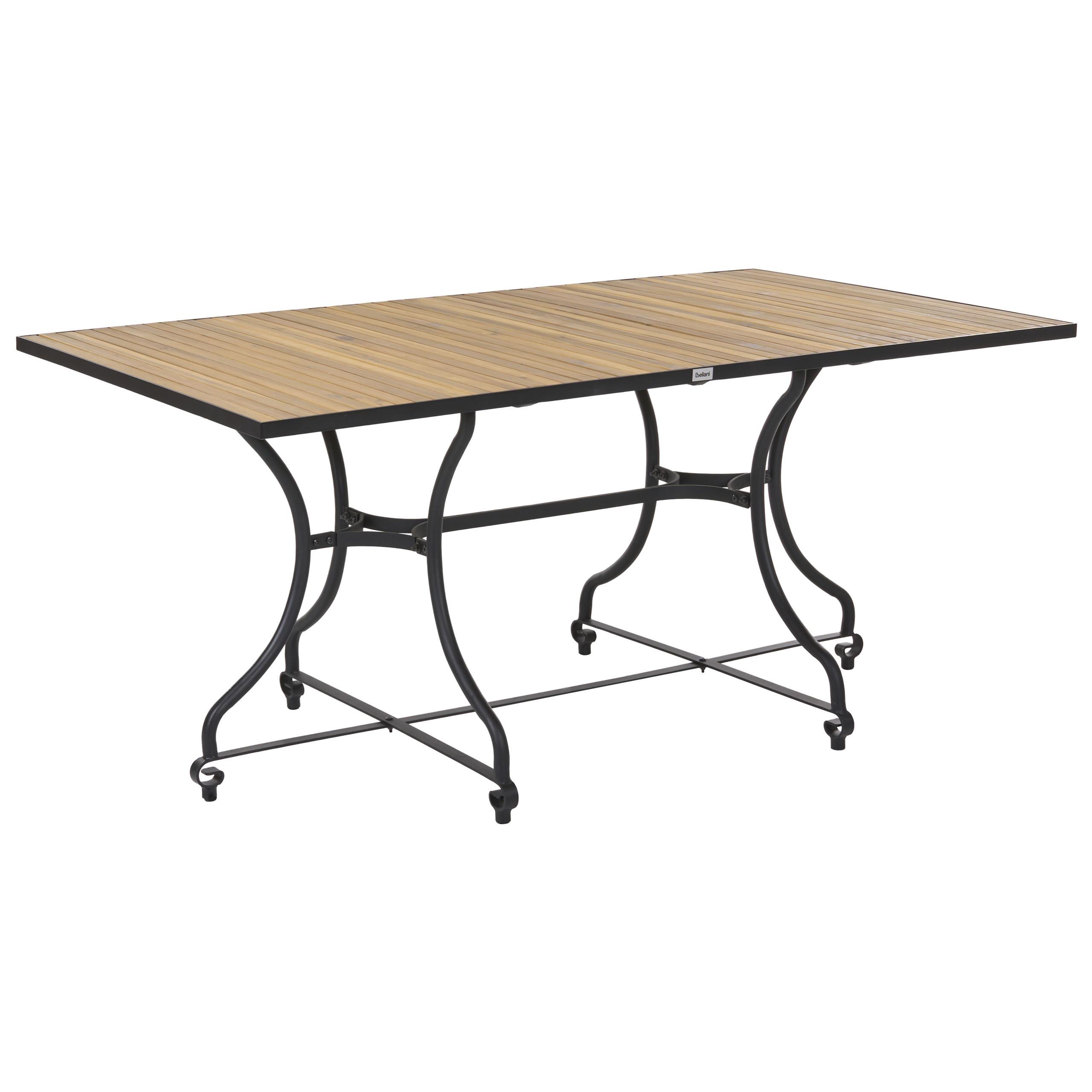 GARTENTISCH 160/90 cm Akazienholz Hellbraun Lascari - Hellbraun, Holz (160/90/73cm) - Beliani