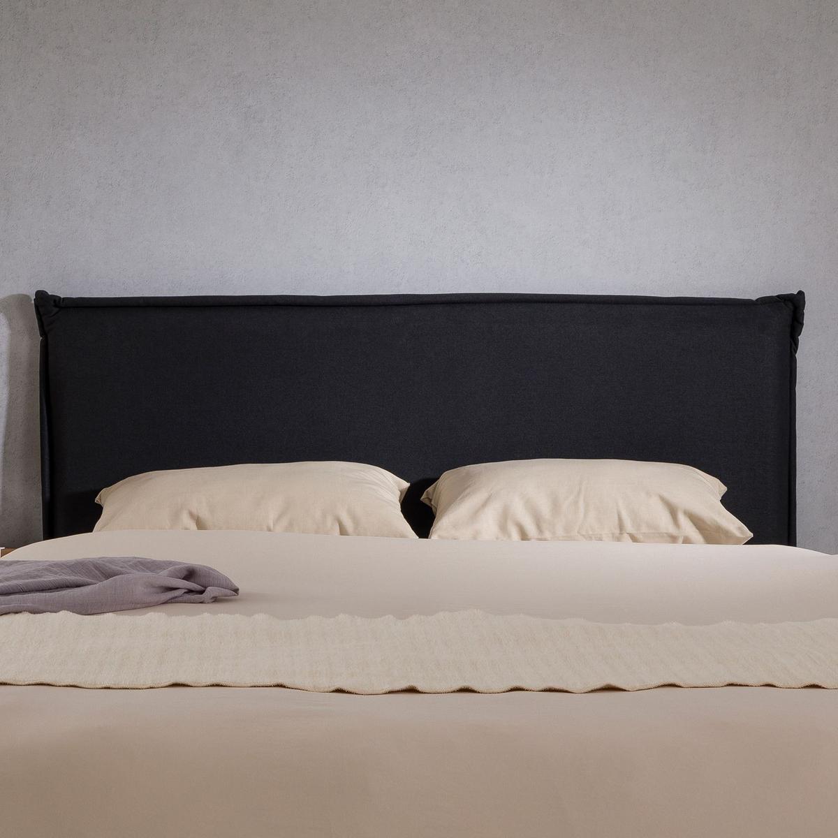 KOPFTEIL VINCEL 160x190 cm schwarz - Schwarz, Textil (162/94/7cm) - IDIMEX