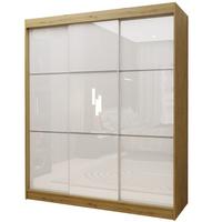 SCHWEBETÜRENSCHRANK VITALE 180/216/61 cm 3-türig Eiche Artisan - Weiß/Eiche Artisan, Holzwerkstoff (180/216/61cm) - MASSENO