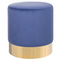 POUF Sophia 39/39/40 cm - Blau, Textil (39/40/39cm) - Beliani
