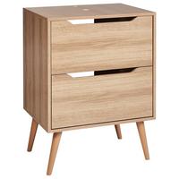 WASCHBECKENUNTERSCHRANK 60 cm Hellbraun Cariacica - Hellbraun, Holzwerkstoff (60/80/45cm) - Beliani