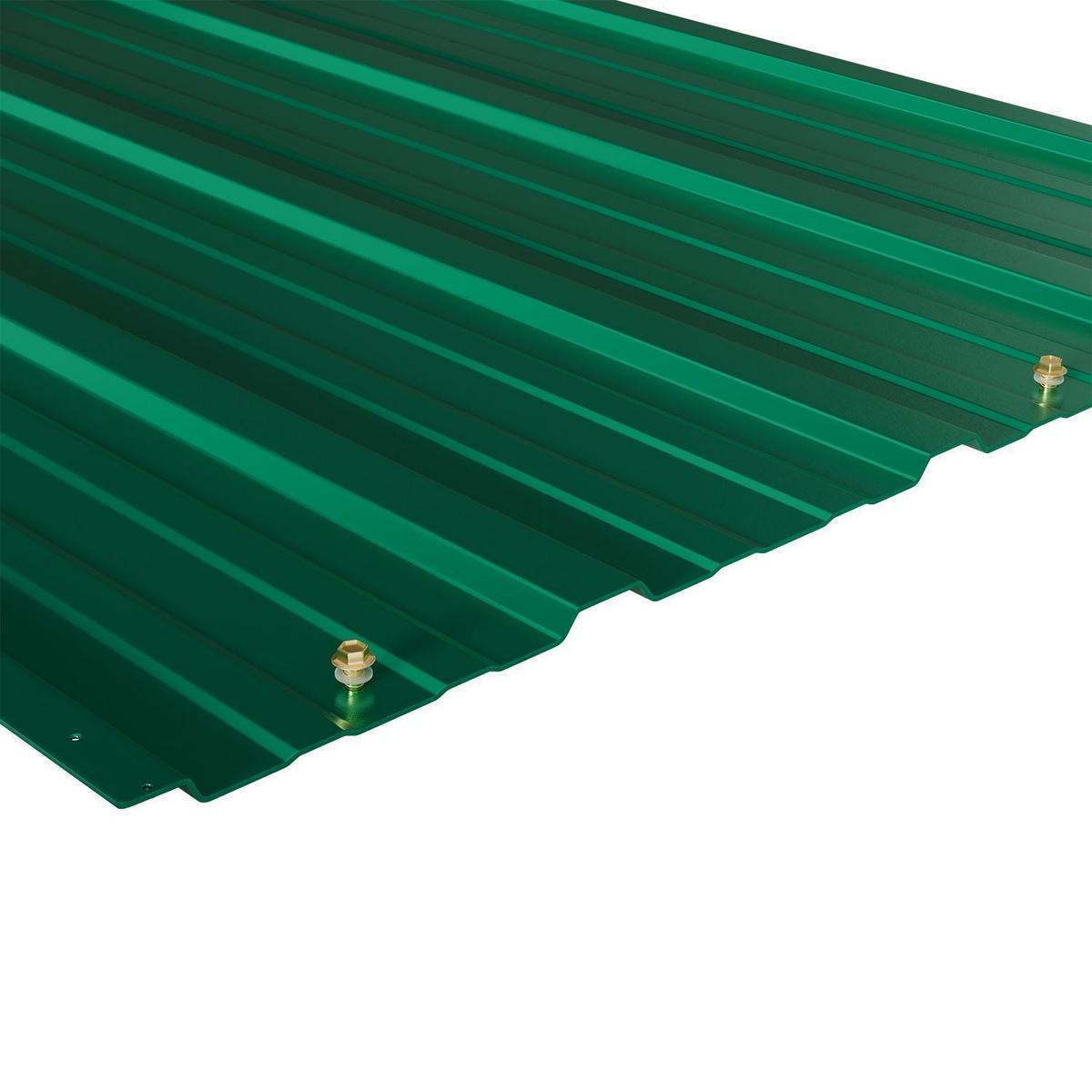 PROFILBLECH Grün 110x45 cm 14er-Set - Grün, Metall (45/110cm) - Juskys