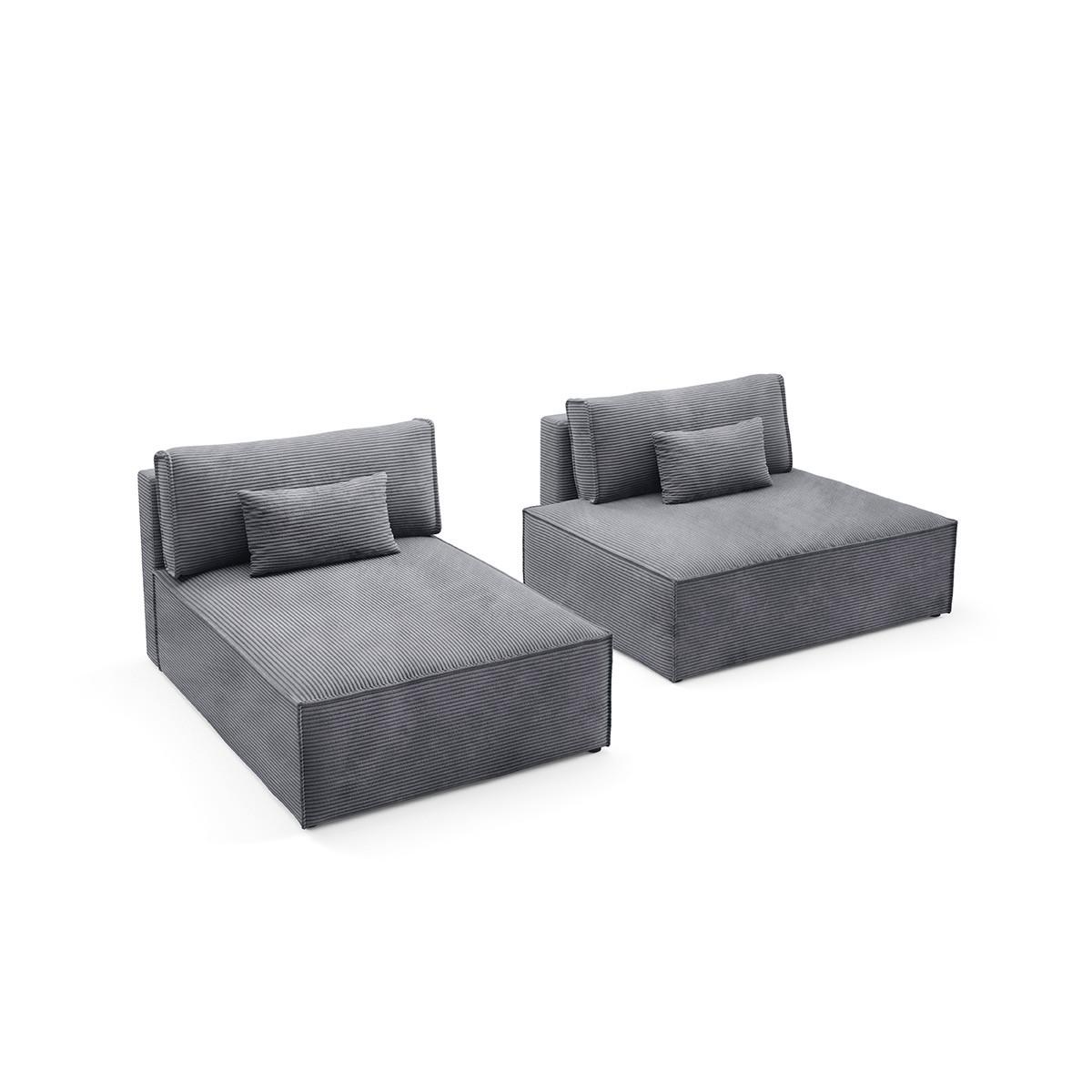 ECKSOFA Georgia Hellgrau - Grau, Holz (236/148cm) - Petits-meubles