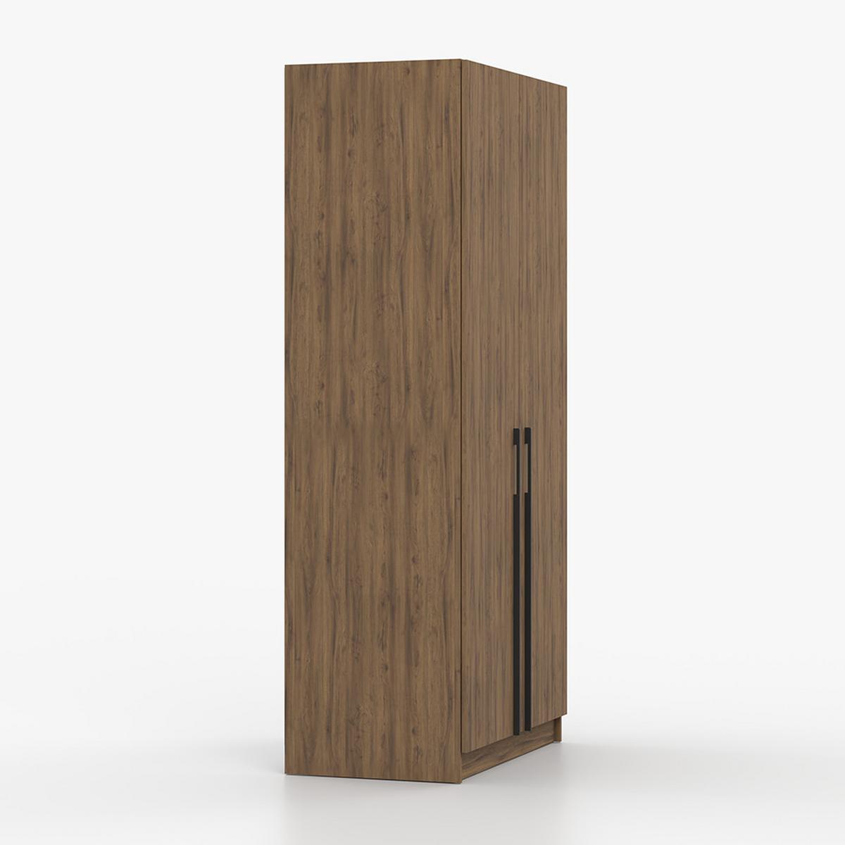 DREHTÜRENSCHRANK ROSA III 2D 100/210/55, 2-türig, Nussbaum - Nussbaumfarben, Holzwerkstoff (100/210/55cm) - imoebel24