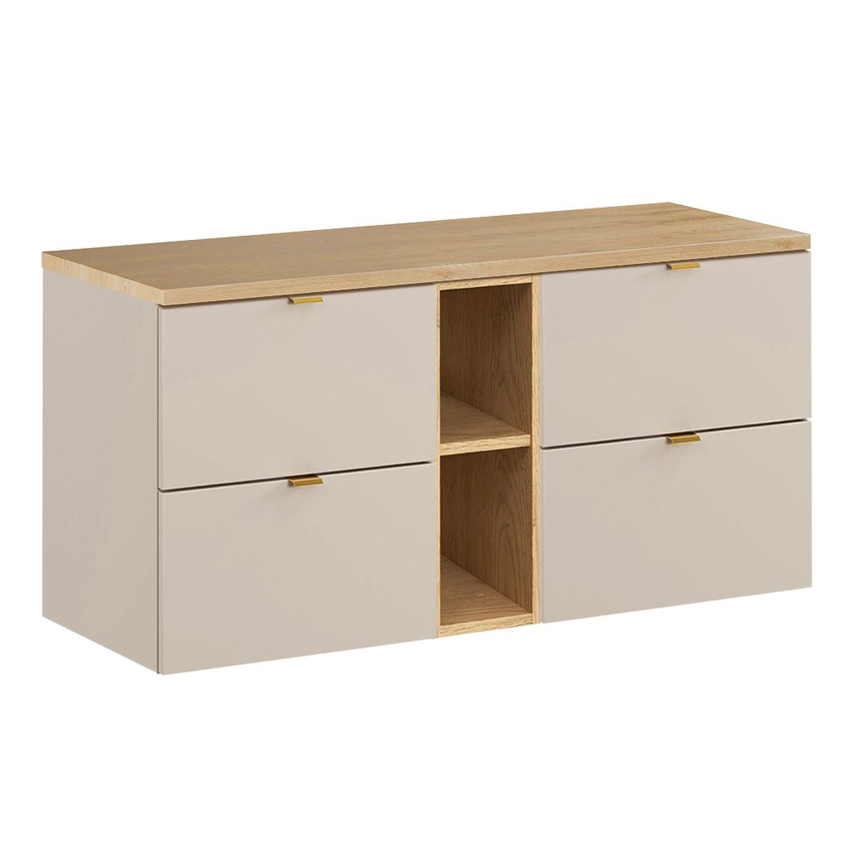 WASCHTISCHUNTERSCHRANK 120.6cm Azel Kaschmir - Beige, Holzwerkstoff (120.6/52/46cm) - Petits-meubles