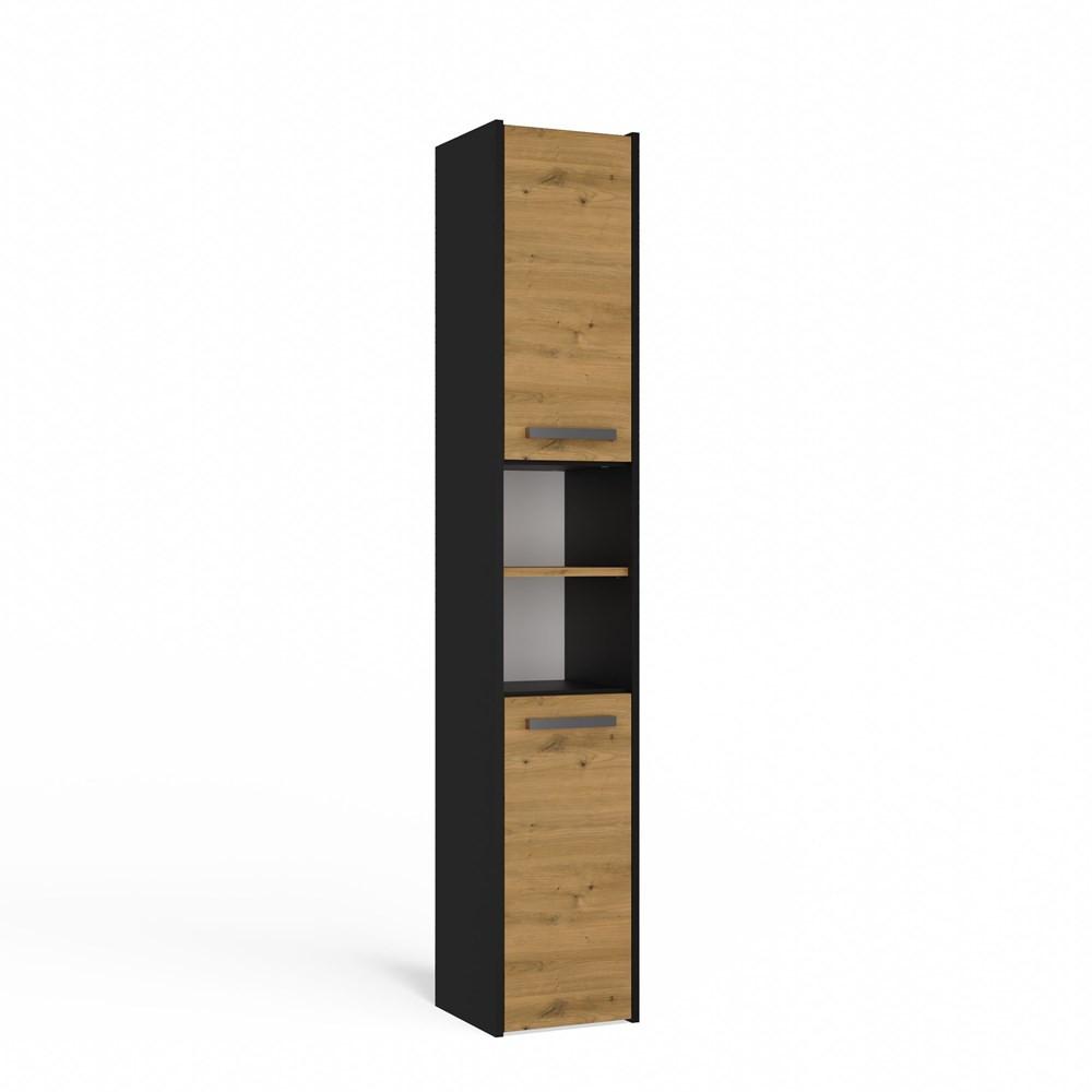 BADEZIMMERSCHRANK Anthrazit, Artisan 30/170/30 - Anthrazit, Holzwerkstoff (30/170/30cm) - RAUMHIRSCH FURNITURE