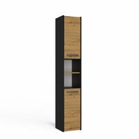 BADEZIMMERSCHRANK Anthrazit, Artisan 30/170/30 - Anthrazit, Holzwerkstoff (30/170/30cm) - RAUMHIRSCH FURNITURE