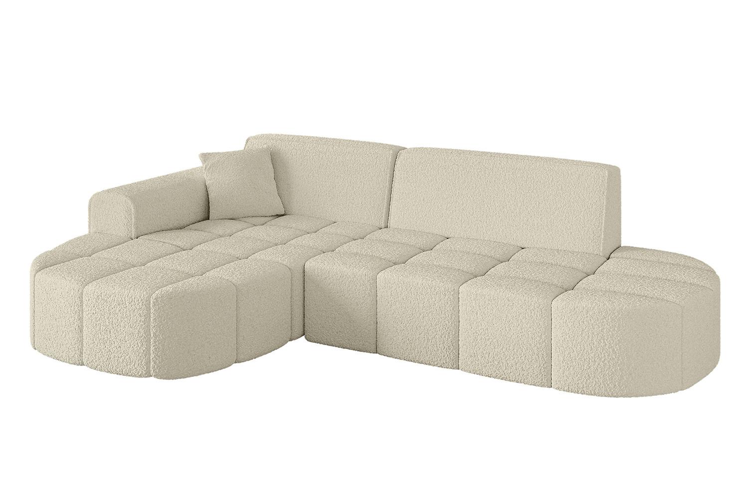 ECKSOFA Ottomane Links LIVO-L1 - 252x173x79,5 cm Beige - Beige, Holzwerkstoff/Textil (252/173cm) - ALTDECOR