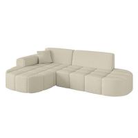 ECKSOFA Ottomane Links LIVO-L1 - 252x173x79,5 cm Beige - Beige, Holzwerkstoff/Textil (252/173cm) - ALTDECOR