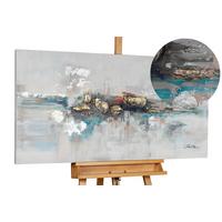 ÖLGEMÄLDE 120/60 cm - Grau, Holz/Textil (120/60cm) - KUNSTLOFT