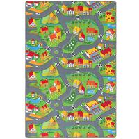 KINDER SPIEL STRASSENTEPPICH - Grün, Textil (200/250cm) - Snapstyle