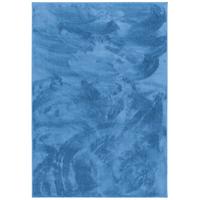 LUXUS SUPER SOFT HOCHFLOR LANGFLOR TEPPICH DELUXE - Blau, Textil (133/133cm) - Snapstyle