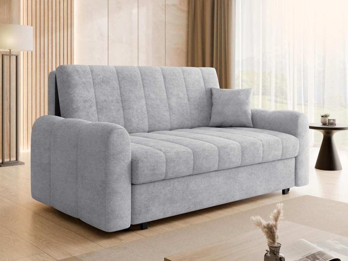SCHLAFSOFA Viva Moon IV - Hellgrau/Schwarz, Holz/Metall (188/85/98cm) - MIRJAN24