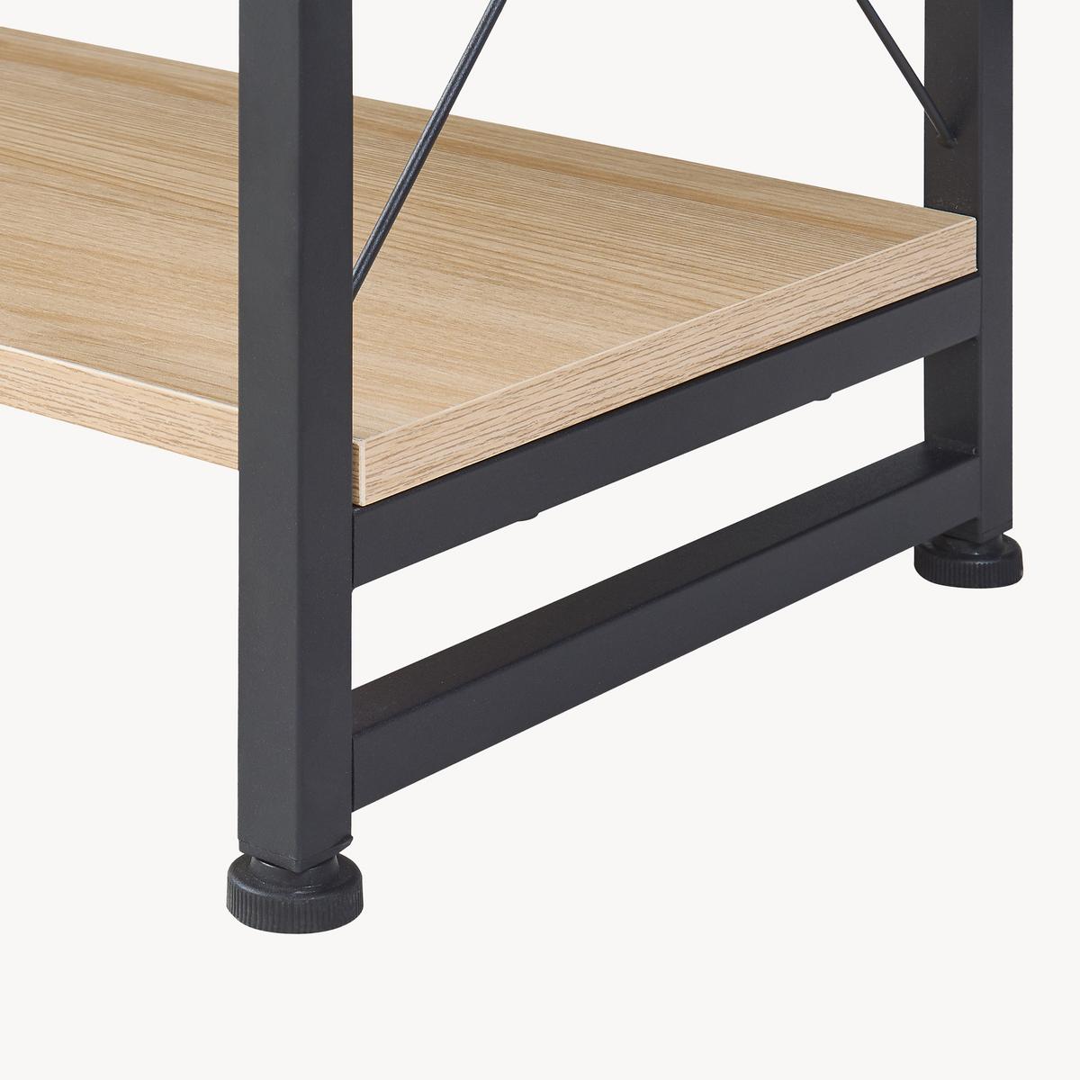 STANDREAGL Skørping - Eichefarben/Schwarz, Holzwerkstoff/Metall (65/125/30cm) - [en.casa]