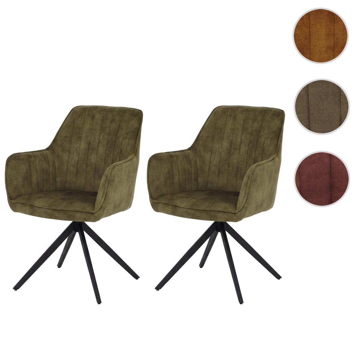 ESSZIMMERSTUHL Olive 2er-Set - Olivgrün/Grün, Textil (57/85/60cm) - MCW