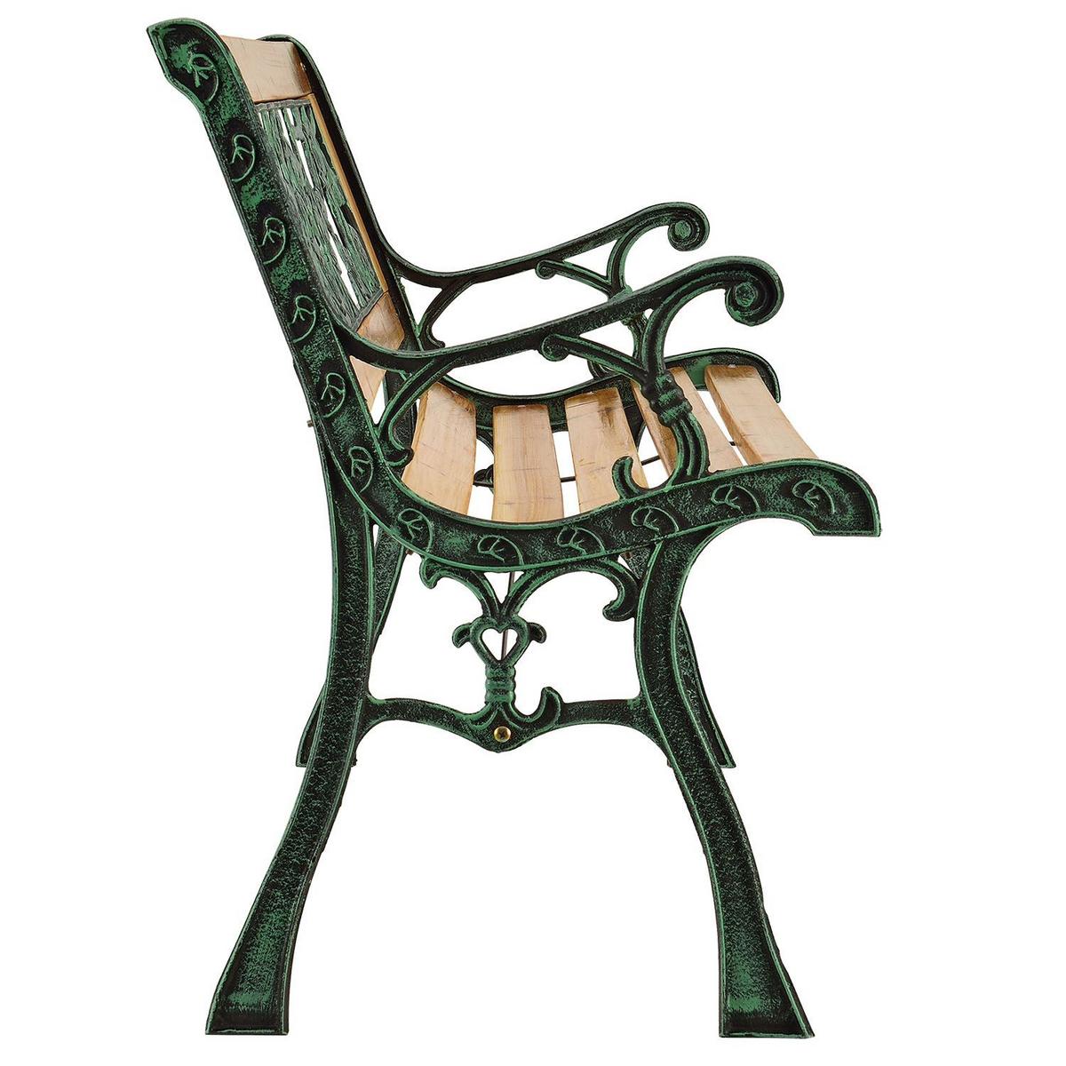 GARTENBANK Venezia 2-Sitzer - Braun, Holz (122/73/54cm) - Juskys