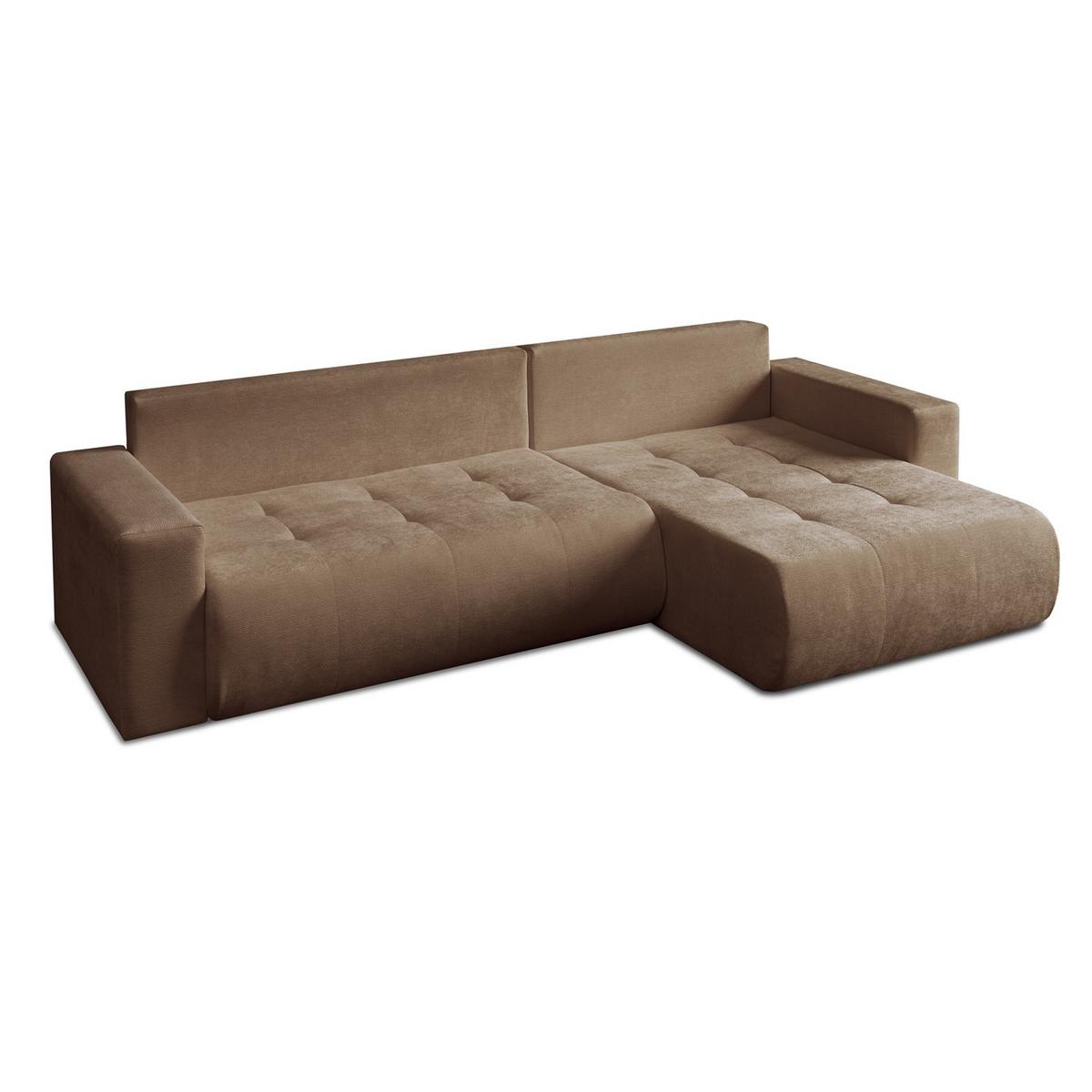 ECKSOFA CLOUD II XL mit Schlaffunktion Vibe 19 - Braun, Textil (280/152cm) - Lookway