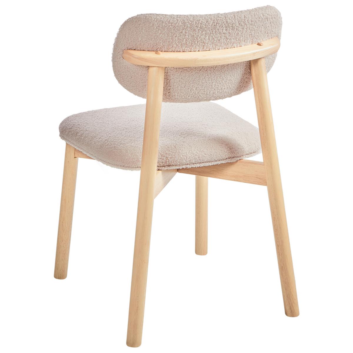 ESSZIMMERSTUHL 2er-Set Hellbraun Mills - Hellbraun/Beige, Textil (48/80/58cm) - Beliani