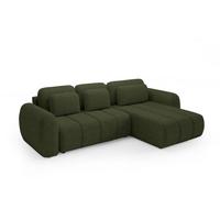 ECKSOFA Caria Mit Schlaffunktion - Grün, Holzwerkstoff/Textil (304/190cm) - Fun Möbel