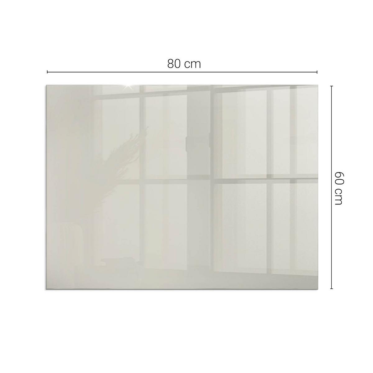 GLASPLATTE für Kamin 80x60 cm - Creme, Glas (80/60/0.4cm) - TULUP