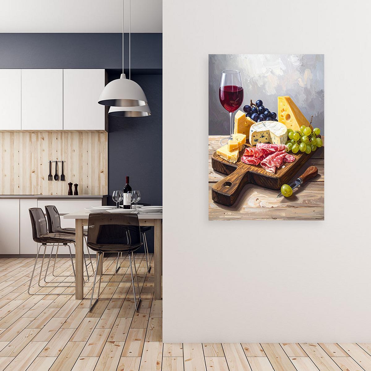 LEINWANDBILD Essen & Trinken 30x45cm - Multicolor, Textil (30/45cm) - Feeby