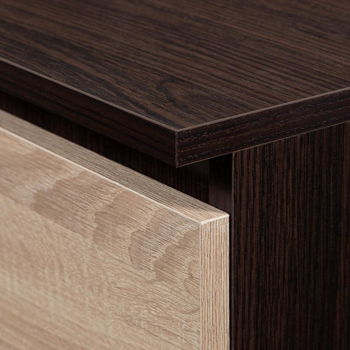 SCHREIBTISCH Dunkelbraun, Eiche Sonoma 74/124/52 - Dunkelbraun, Holzwerkstoff (50/120/74cm) - RAUMHIRSCH FURNITURE