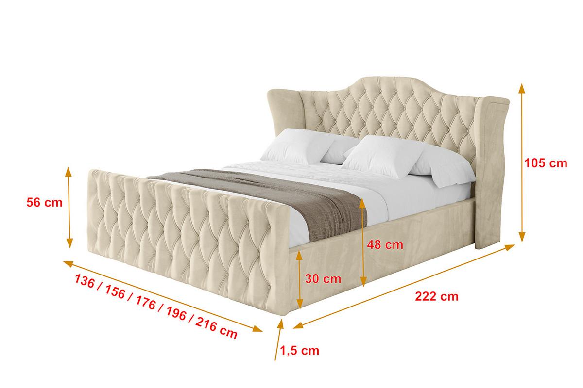 POLSTERBETT mit Bettkasten, Fußteil und Lattenrost, Boxbett mit Matratze H3/H4 - ZORAN-Z 120x200 Beige - Ecru, Holzwerkstoff/Textil (120/200cm) - ALTDECOR