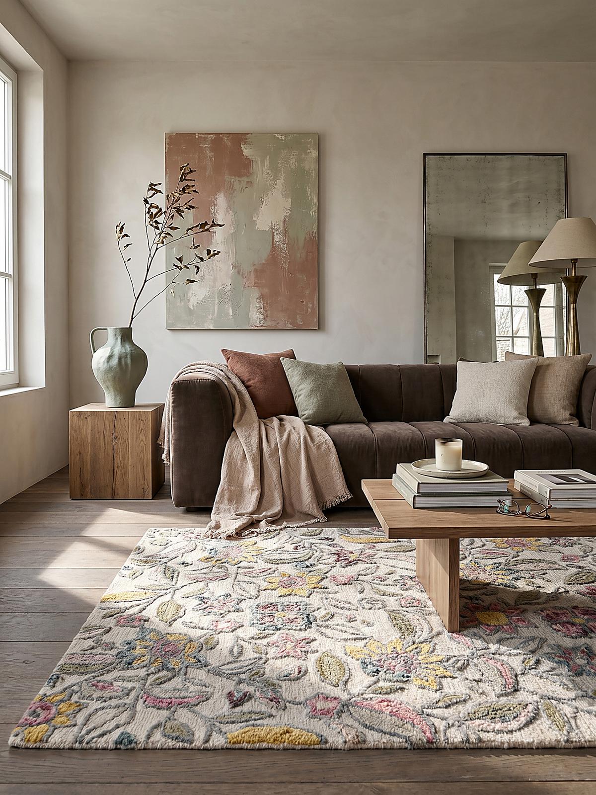 WOLLTEPPICH SOAR, floral, Bunt, 120 x 170 cm - Multicolor, Textil (170/120cm) - KADIMA DESIGN