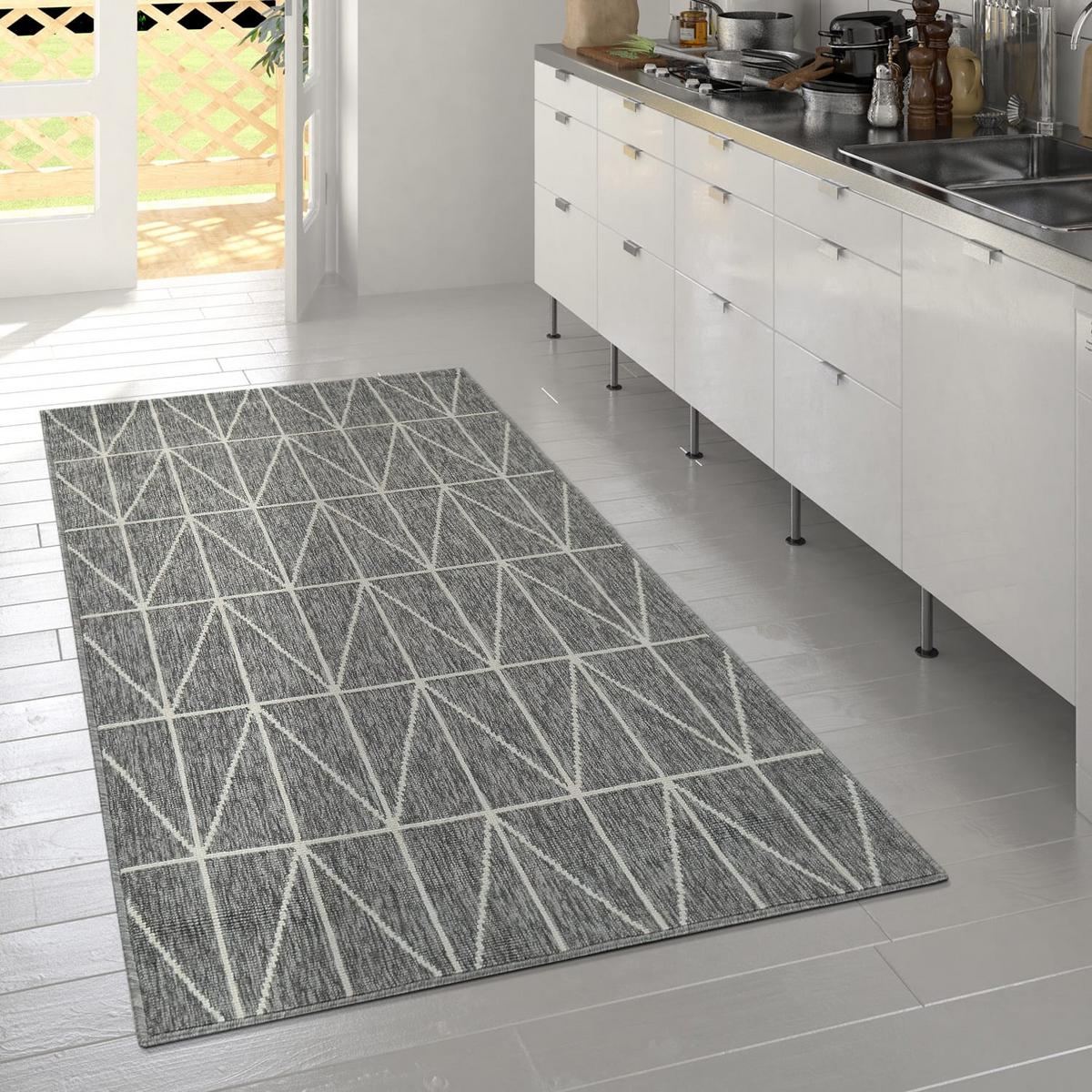 OUTDOORTEPPICH, geometrisch, Grau, 120 x 170 cm - Grau, Textil (170/120cm) - KADIMA DESIGN