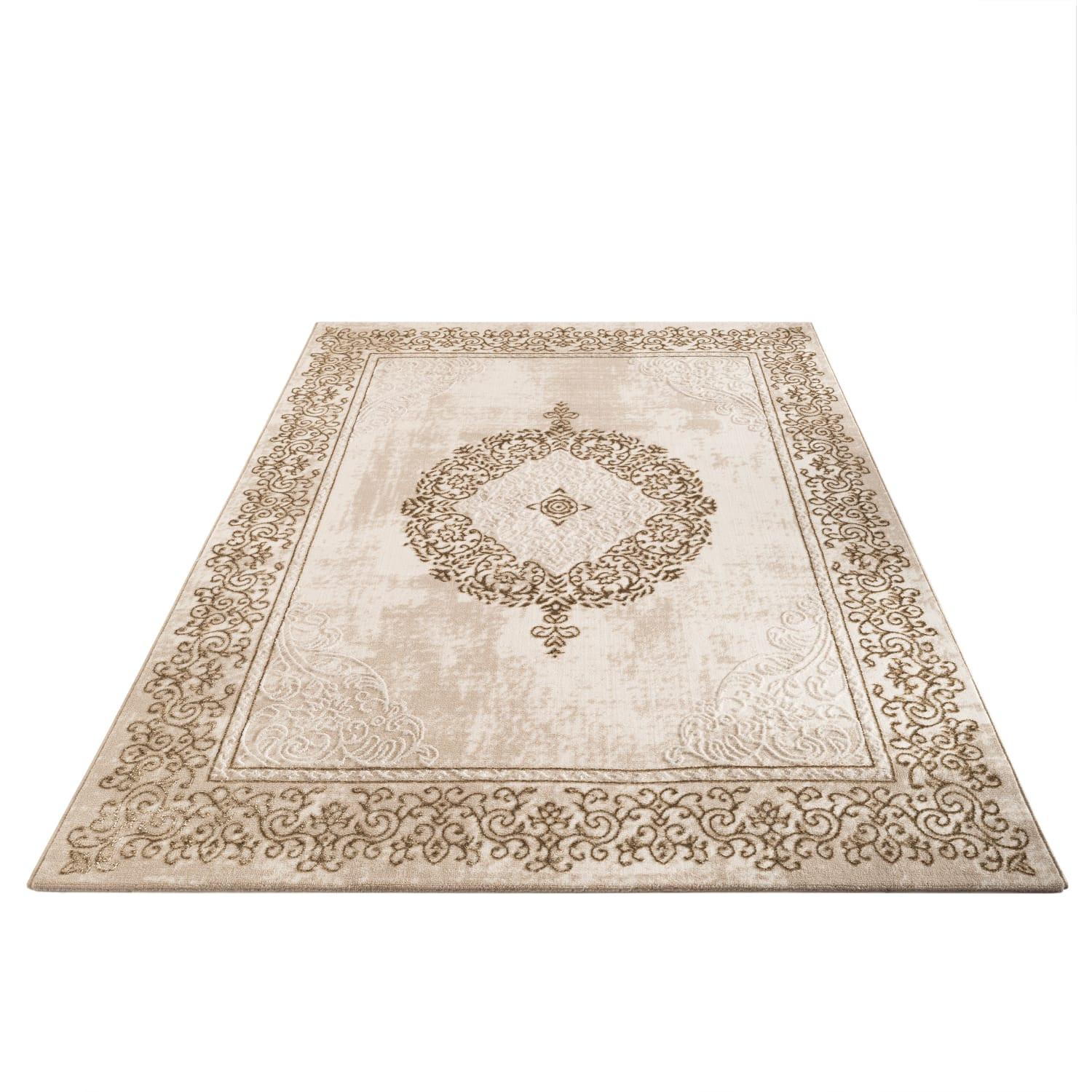 KURZFLORTEPPICH, orientalisch, Florhöhe 8 mm, Beige, 80 x 150 cm - Beige, Textil (150/80cm) - KADIMA DESIGN