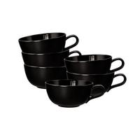 TEETASSEN Liberty Velvet Black schwarz 290 ml 6er Set - Schwarz, Keramik (0.29L) - Seltmann Weiden