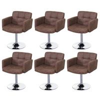 ESSZIMMERSTUHL Braun 6er-Set - Braun, Textil (60/80/55cm) - MCW