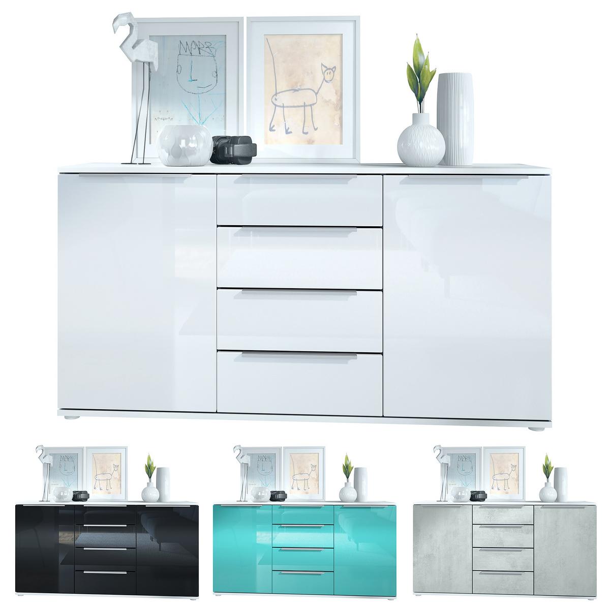 SIDEBOARD Porto Eiche sägerau - Eiche San Remo, Holzwerkstoff (139/72.5/35cm) - Vladon