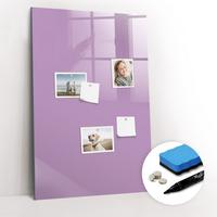 MAGNETTAFEL 60x90 Flieder schwarzer Marker - Violett, Glas (60/0.4/90cm) - TULUP