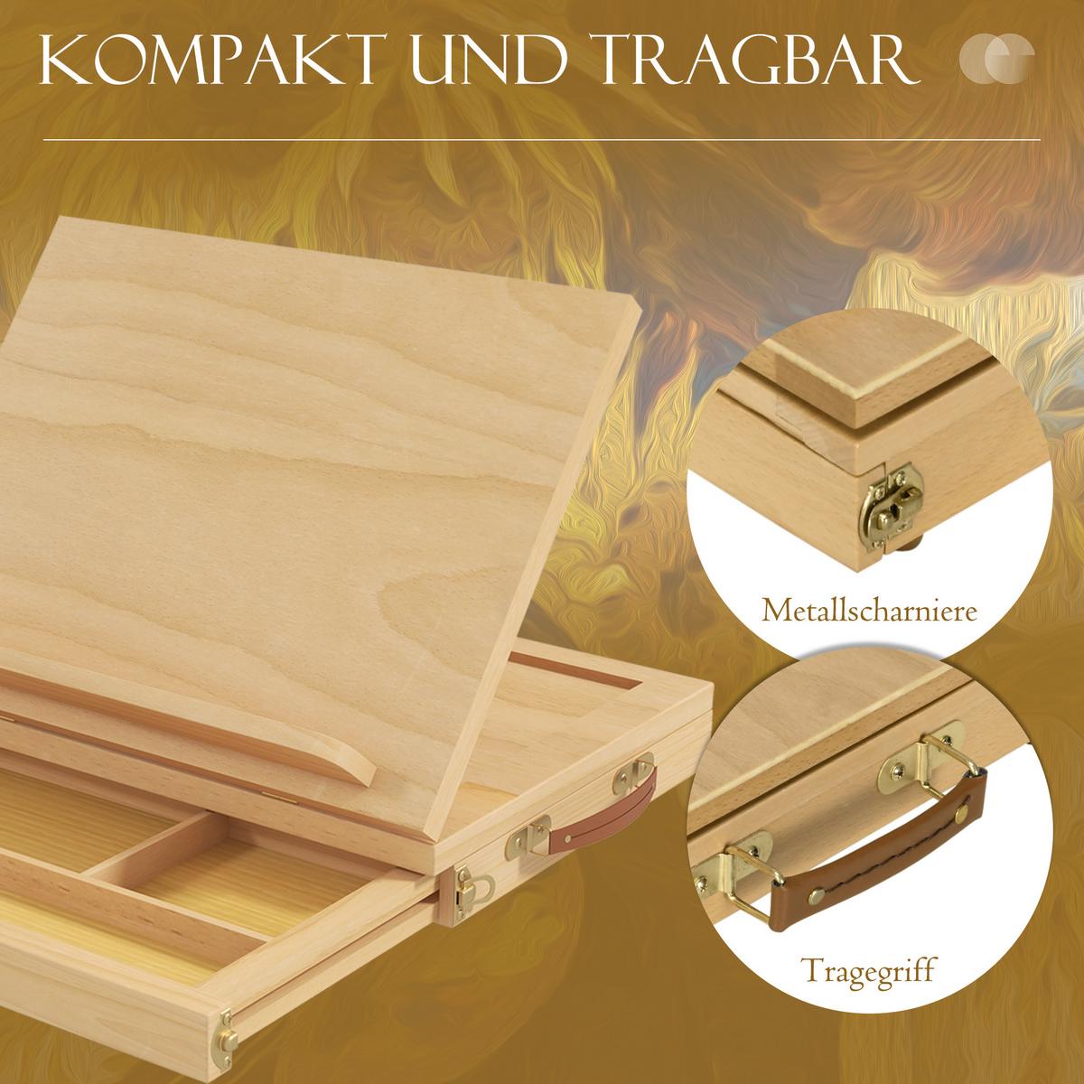 TISCHSTAFFELEI Buchenholz Naturholz - Naturfarben, Holz (26/26/33.5cm) - Vinsetto