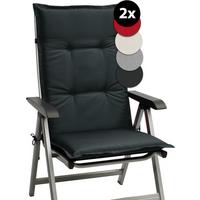 HOCHLEHNERAUFLAGE Base HL 120/50/6cm Graphitgrau 2tlg - Graphitfarben, Textil (50/6/120cm) - Beautissu 
