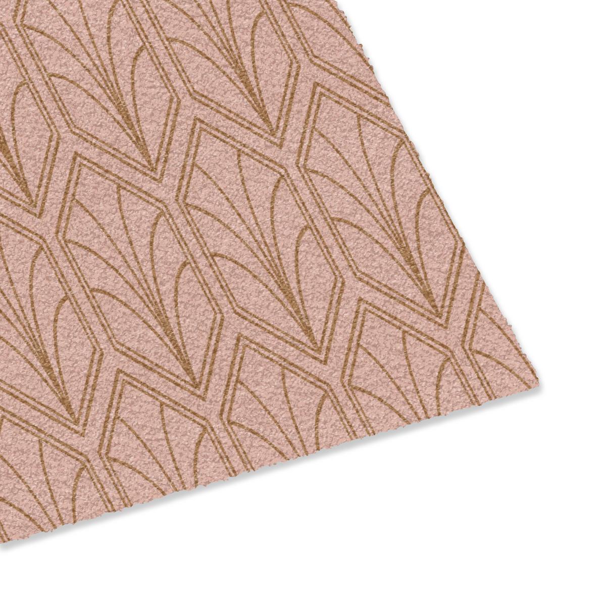 FUSSMATTE Lachsrosa - Muster - Geometrisch Schmutzfangmatte 60x40 cm - Altrosa, Kunststoff (60/0.4cm) - MuchoWow