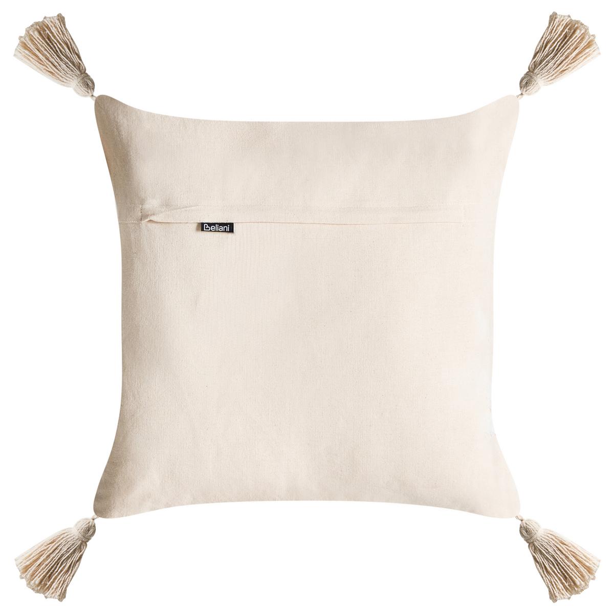 DEKOKISSEN 2er-Set Hellbeige 45/45 cm Intsia - Beige/Weiß, Naturmaterialien (50/45cm) - Beliani
