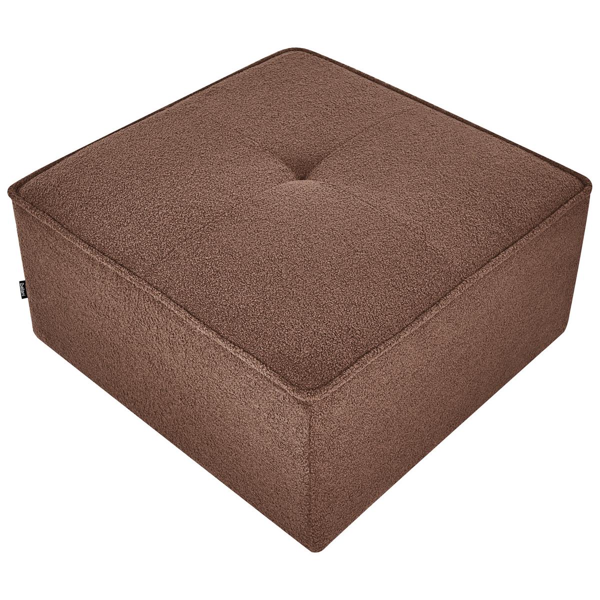 OTTOMANE Bouclé Braun Axebo - Braun, Textil (70/42/70cm) - Beliani