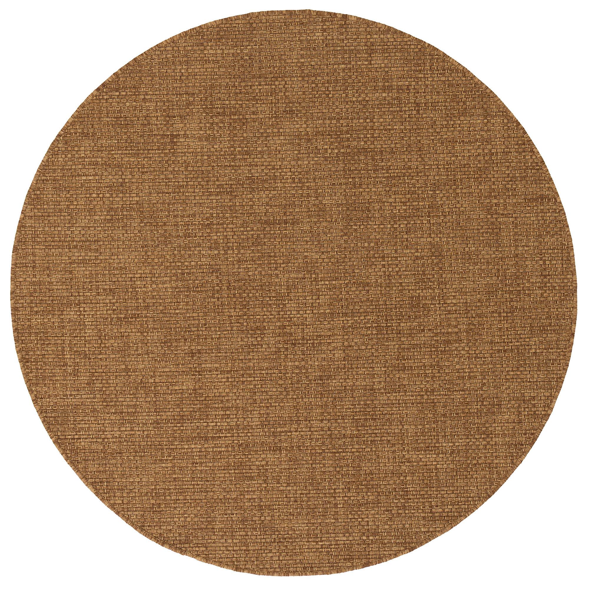 IN- & OUTDOOR FLACHGEWEBE TEPPICH PORTO RUND - Braun, Textil (160/160cm) - Snapstyle