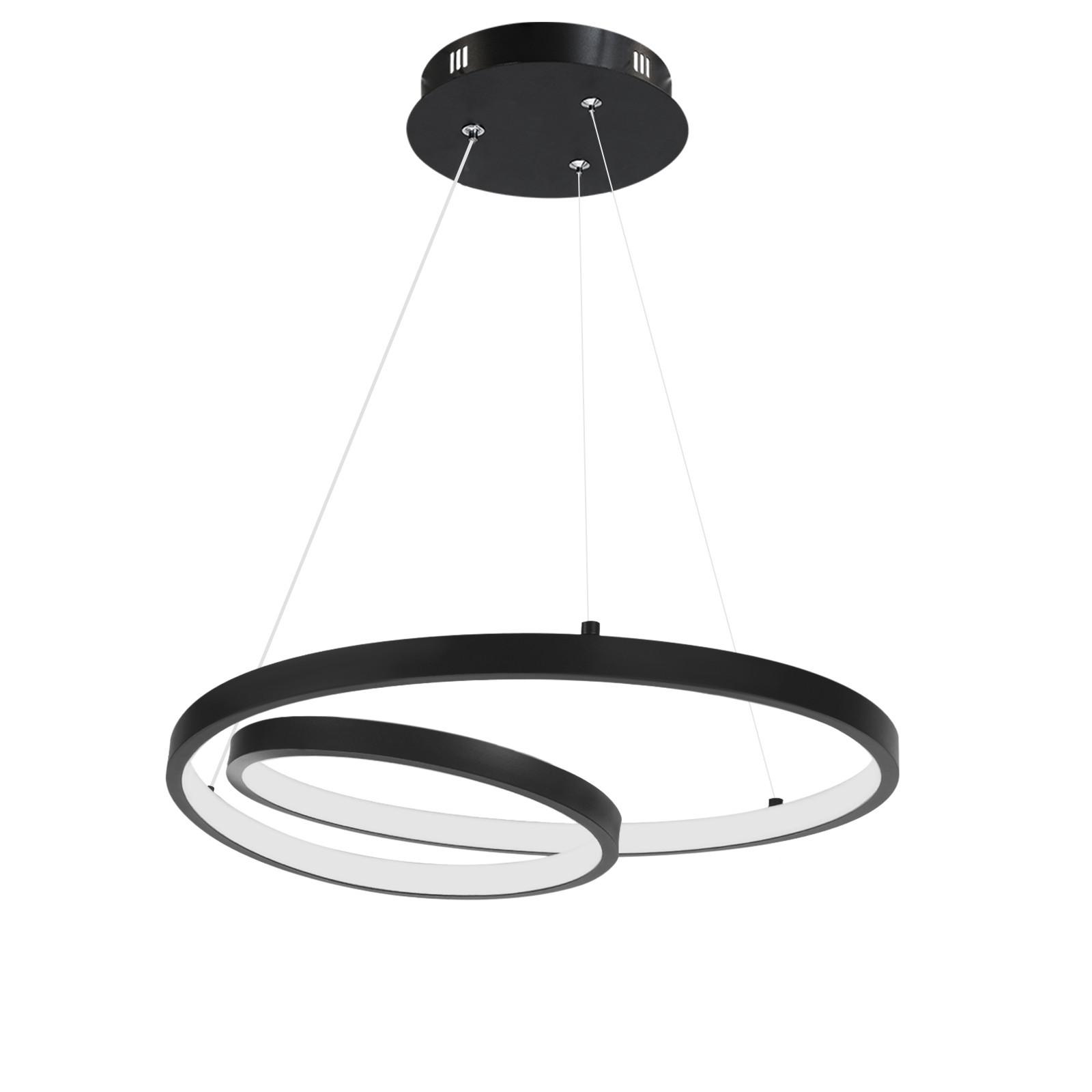 PENDELLEUCHTE Flair 40/40/150 cm - Schwarz, Metall (40/40/150cm) - Nettlife