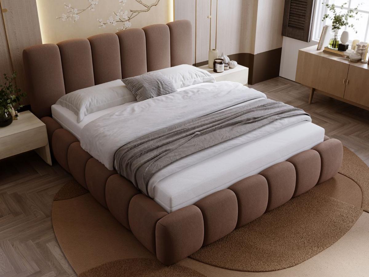 POLSTERBETT Royal 140x200 Braun - Braun, Textil (140/200cm) - Graingold