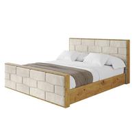 POLSTERBETT mit Bettkasten, Fußteil und Lattenrost, Boxbett mit Matratze H3/H4 - ENZO8-Z 200x200 Beige - Beige, Holzwerkstoff/Textil (200/200cm) - ALTDECOR