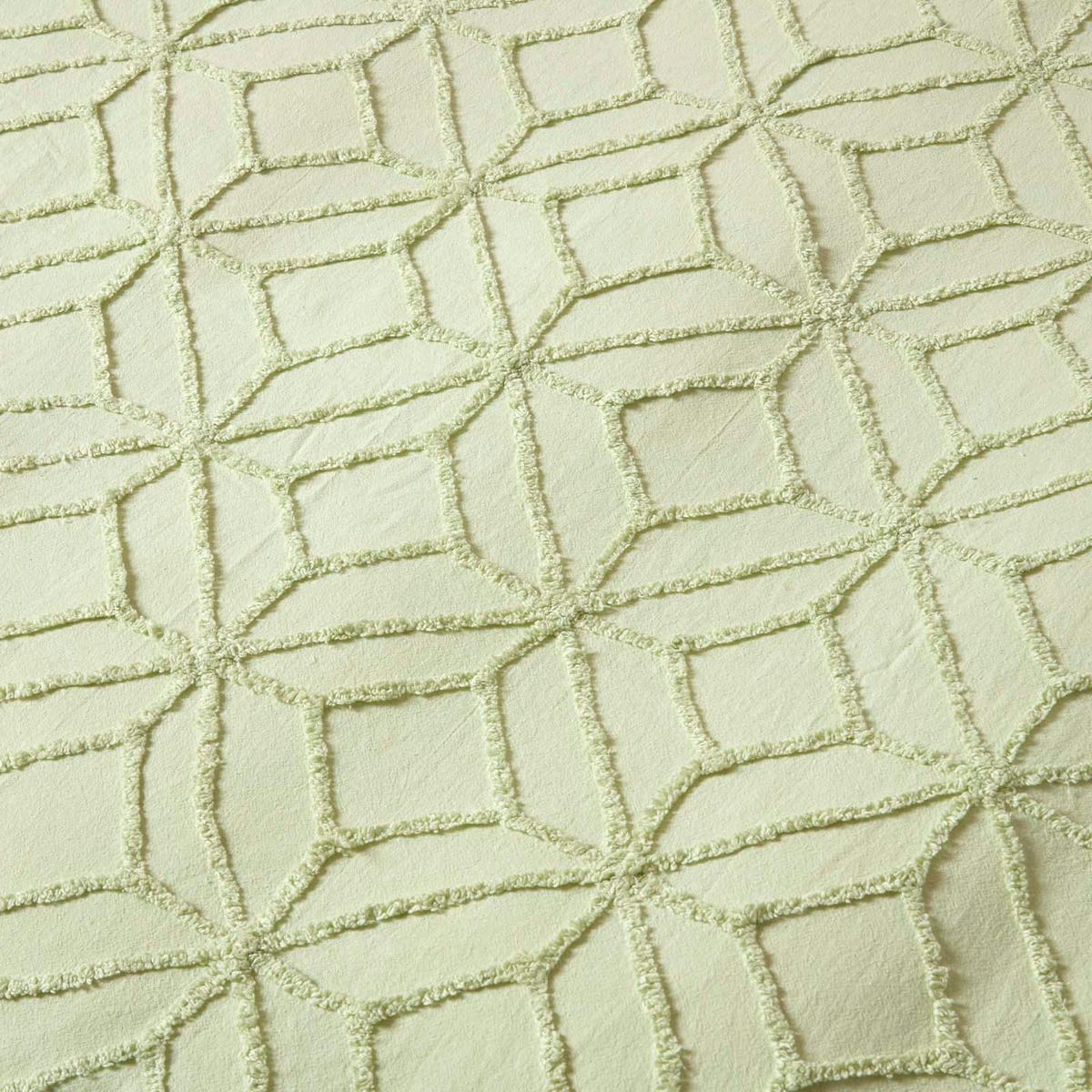 BETTWÄSCHE Perkal getuftet - Salbeigrün, Textil (135/200cm) - Homescapes