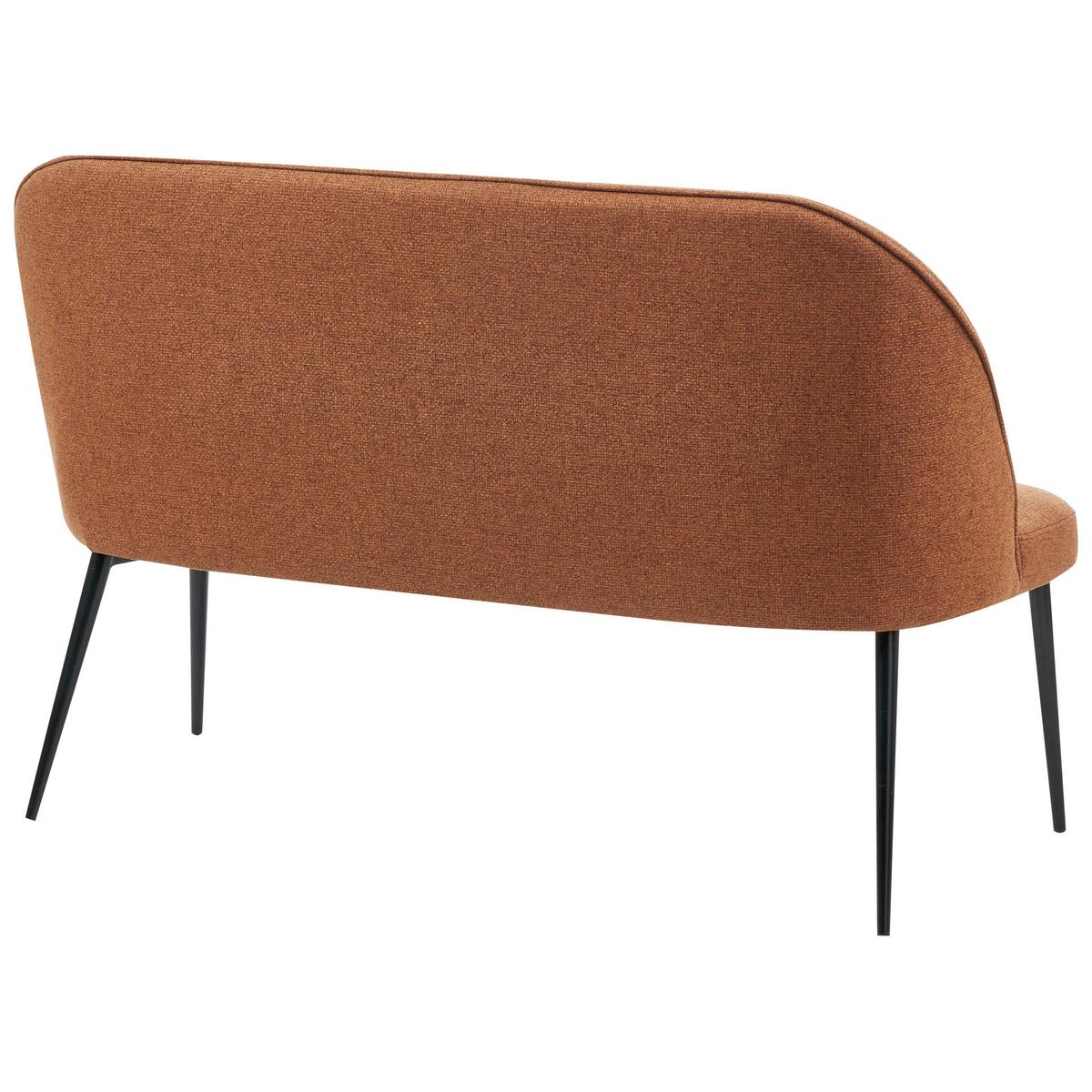 2-SITZER-KÜCHENSOFA braun Osby - Schwarz/Braun, Textil (130/85/49cm) - Beliani